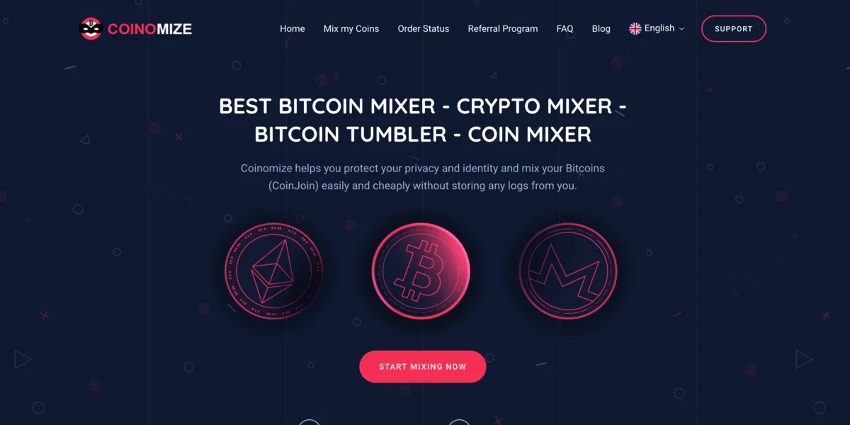 Coinomize mixer preview